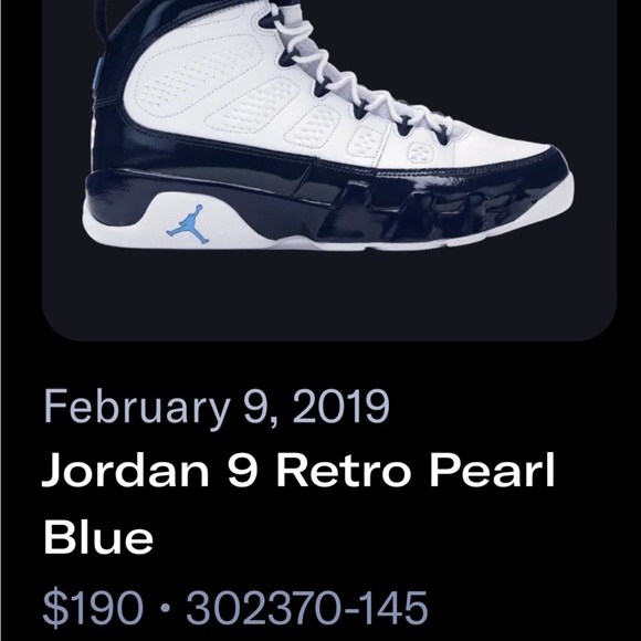 Jordan 9 Retro Pearl Blue - Picture 7 of 7